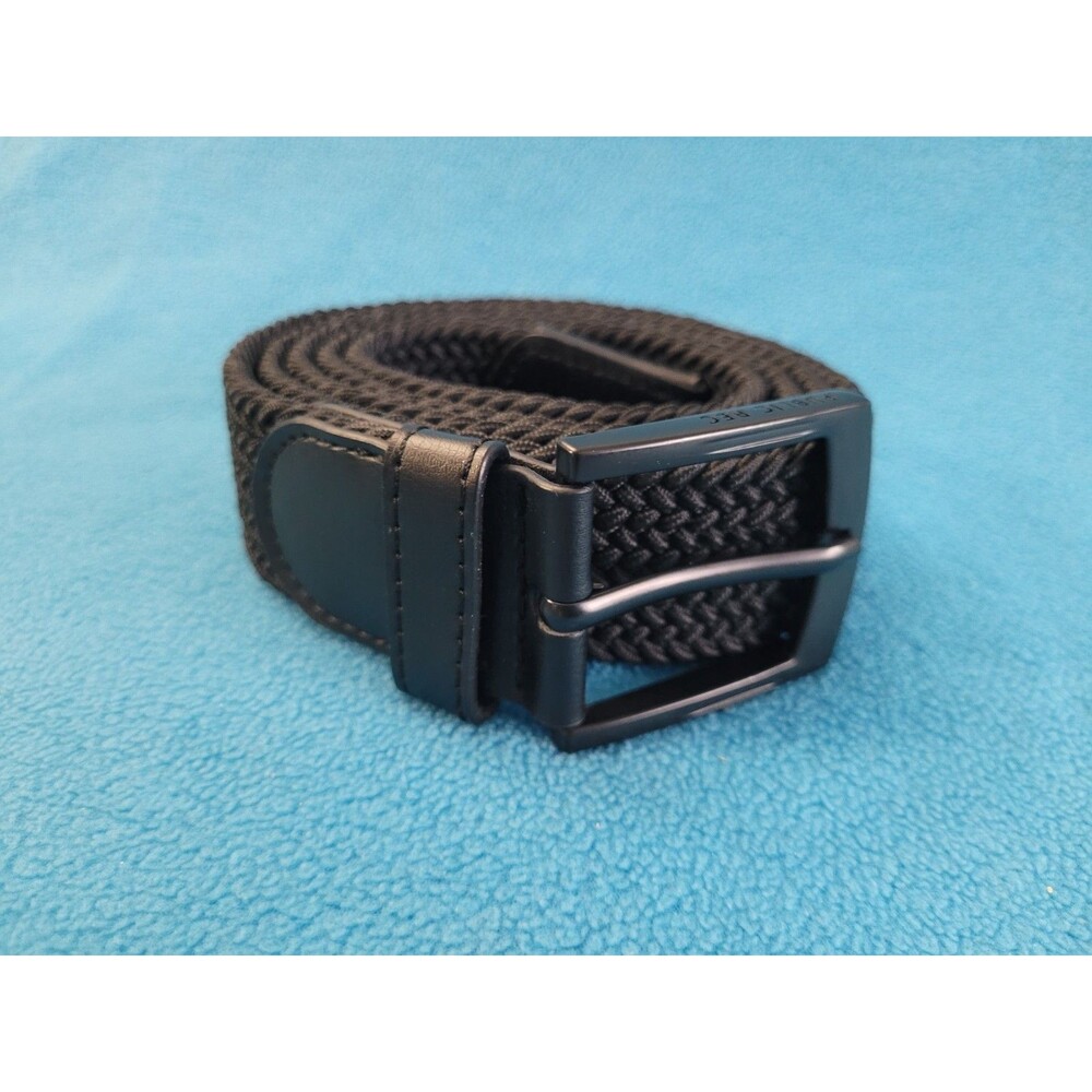 Public Rec Made to move Belt Size 42/44 Black Golf Preppy Adjustable Woven